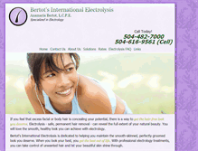 Tablet Screenshot of bertotsinternationalelectrolysis.com